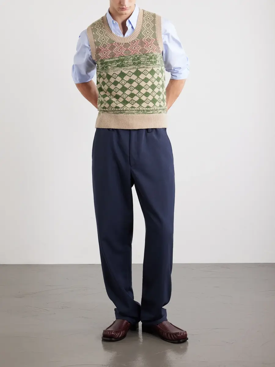 Dries Van Noten Mahoba Wool-Jacquard Sweater Vest - Men | Thumbnail 2 Dries Van Noten Mahoba Wool-Jacquard Sweater Vest - Men | Thumbnail 2