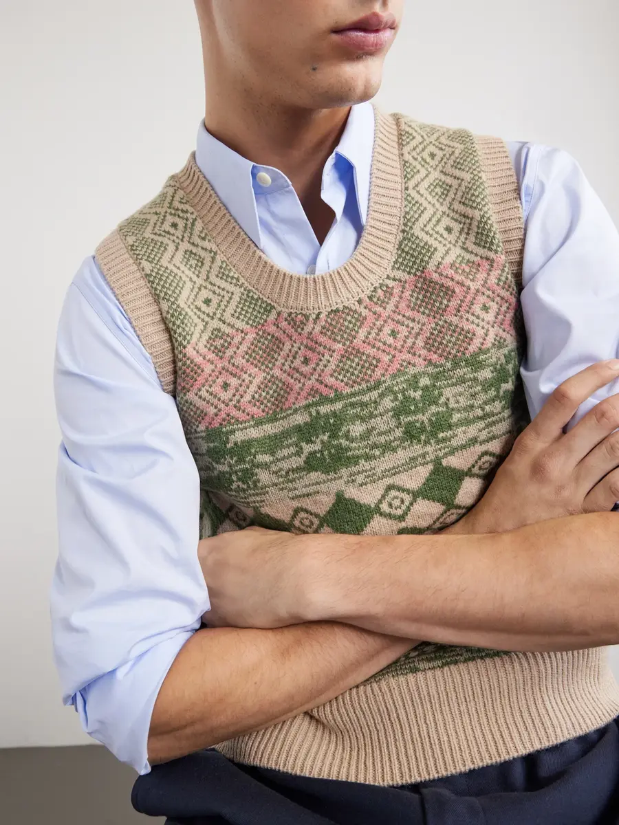 Dries Van Noten Mahoba Wool-Jacquard Sweater Vest - Men | Thumbnail 5 Dries Van Noten Mahoba Wool-Jacquard Sweater Vest - Men | Thumbnail 5