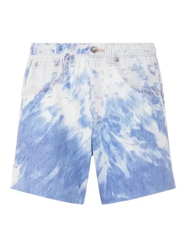 Straight-Leg 5" Logo-Appliqu&eacute;d Printed PeaceShell&trade; Shorts - Men