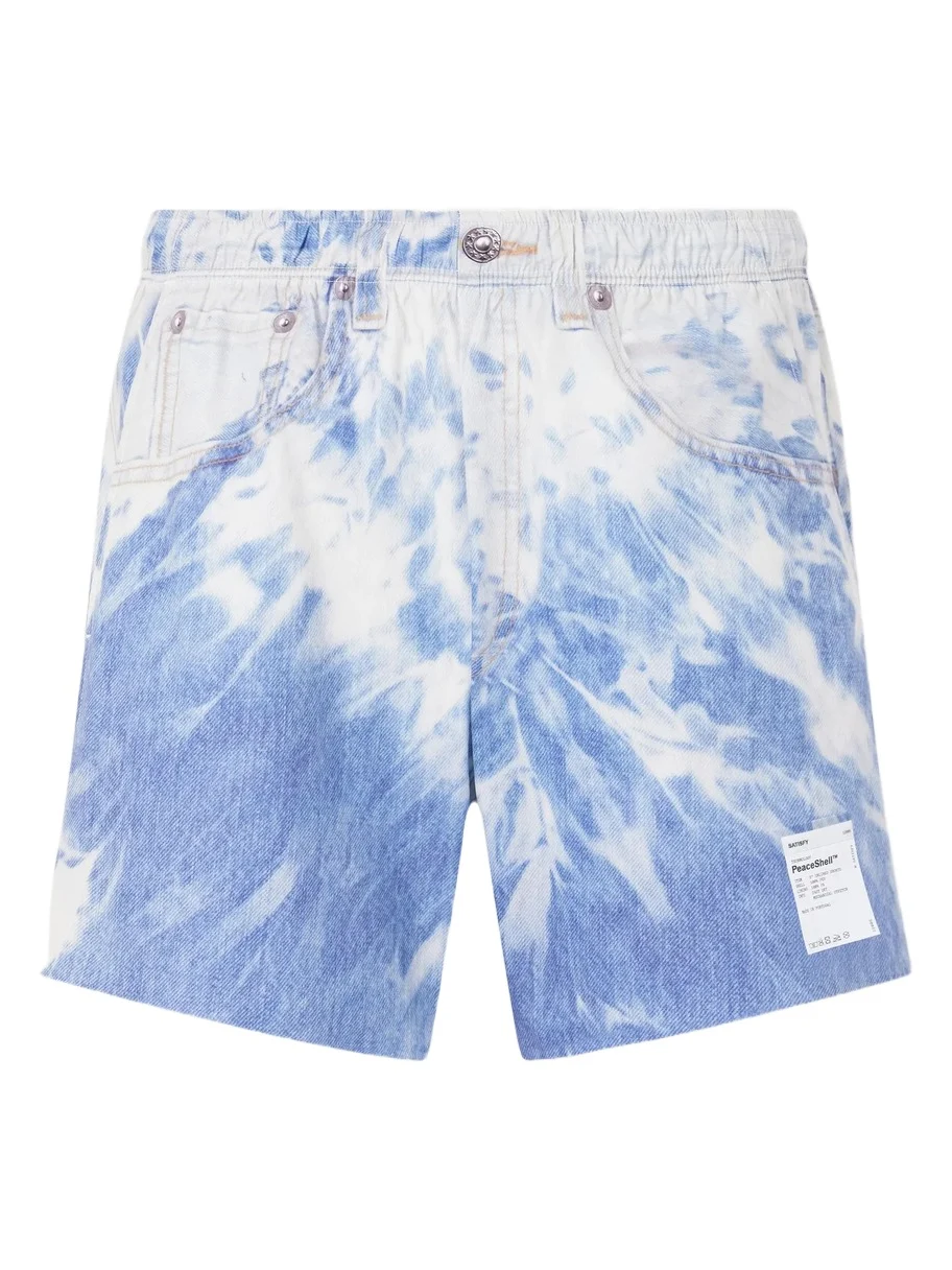 Straight-Leg 5" Logo-Appliqu&eacute;d Printed PeaceShell&trade; Shorts - Men