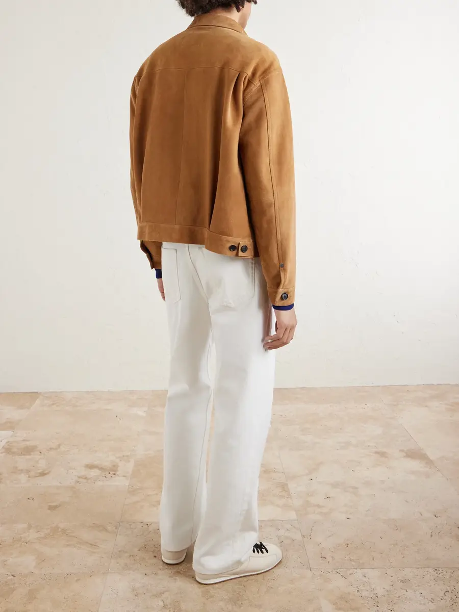 Kaptain Sunshine T-2 Pleated Suede Jacket - Men | Thumbnail 4