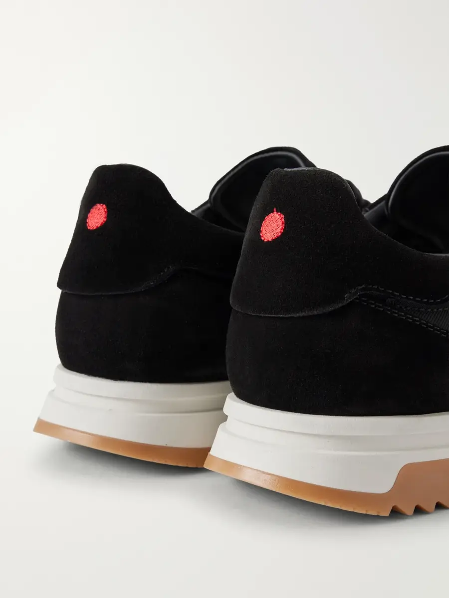 Kiton Logo-Embroidered Suede-Trimmed Stretch-Knit Sneakers - Men | Thumbnail 5 Kiton Logo-Embroidered Suede-Trimmed Stretch-Knit Sneakers - Men | Thumbnail 5
