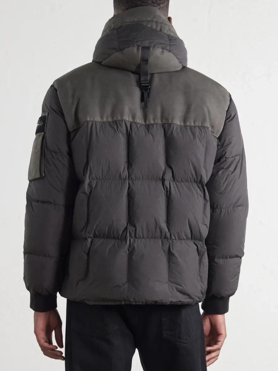 Stone Island Logo-Appliquéd Padded Quilted Garment-Dyed Crinkle Reps NY Shell Down Jacket - Men | Thumbnail 4 Stone Island Logo-Appliquéd Padded Quilted Garment-Dyed Crinkle Reps NY Shell Down Jacket - Men | Thumbnail 4
