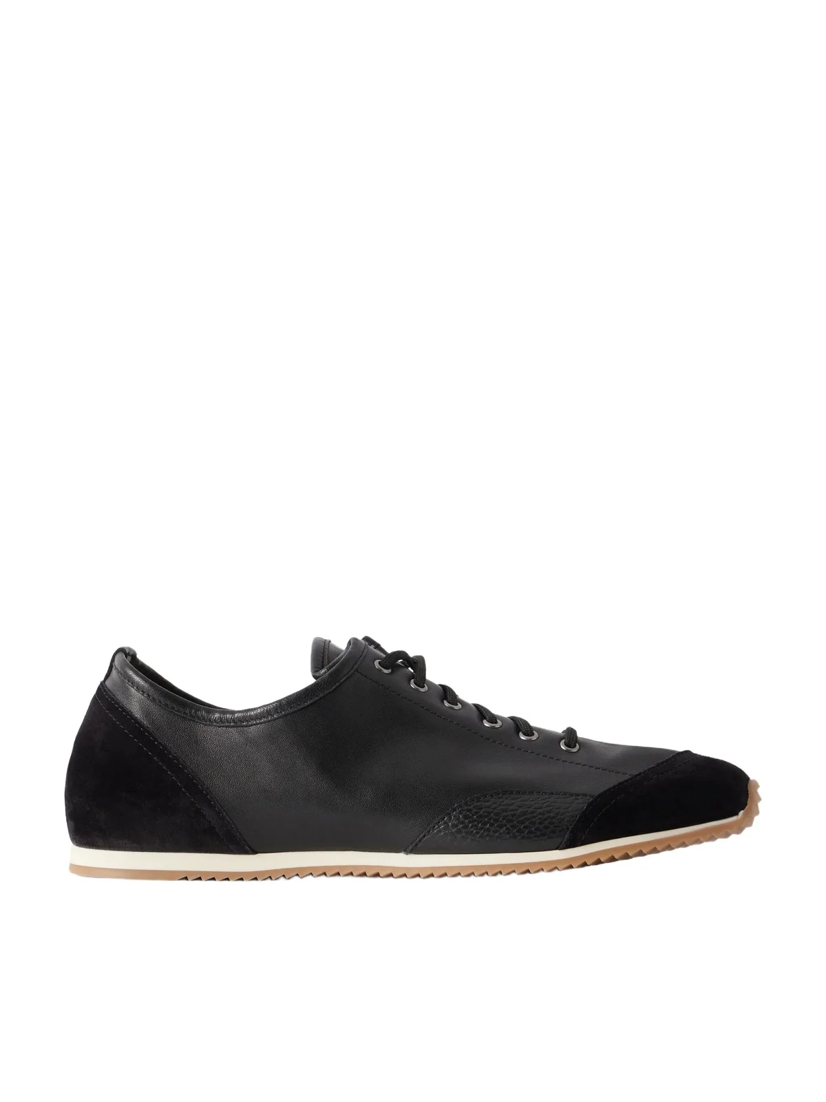 Lemaire Gummy Grip Suede-Trimmed Leather Sneakers - Men
