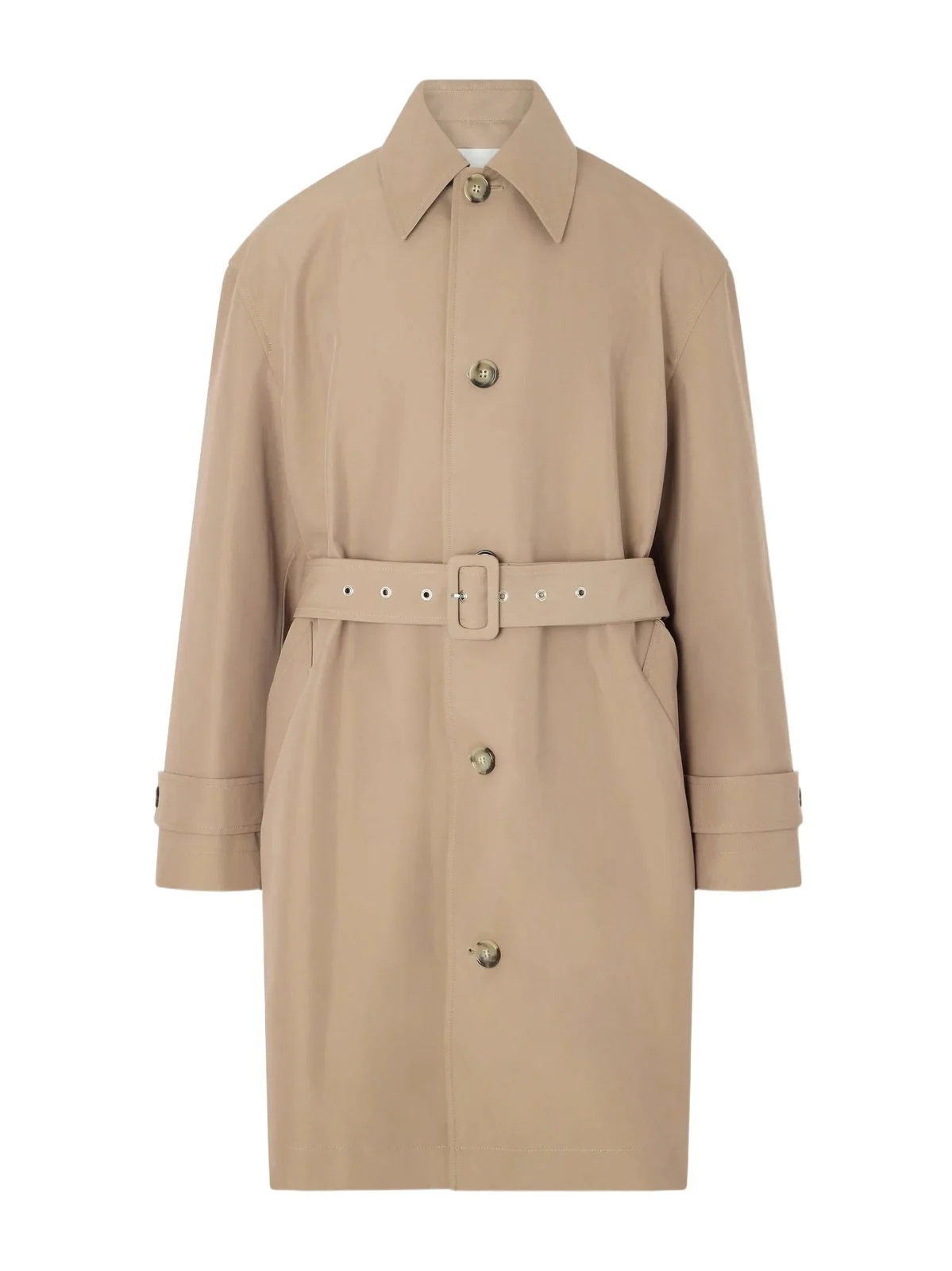 AMI PARIS Belted Woven Trench Coat - Men