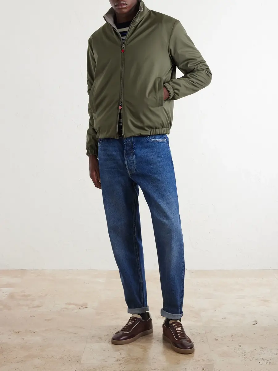 Kiton Reversible Shell Bomber Jacket - Men | Thumbnail 2 Kiton Reversible Shell Bomber Jacket - Men | Thumbnail 2
