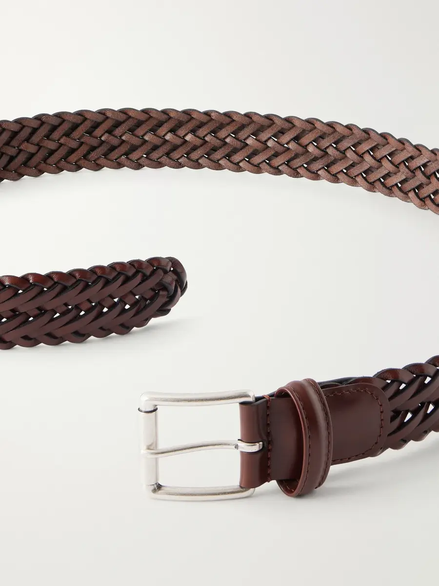 Anderson's 3.5cm Woven Leather Belt - Men | Thumbnail 3