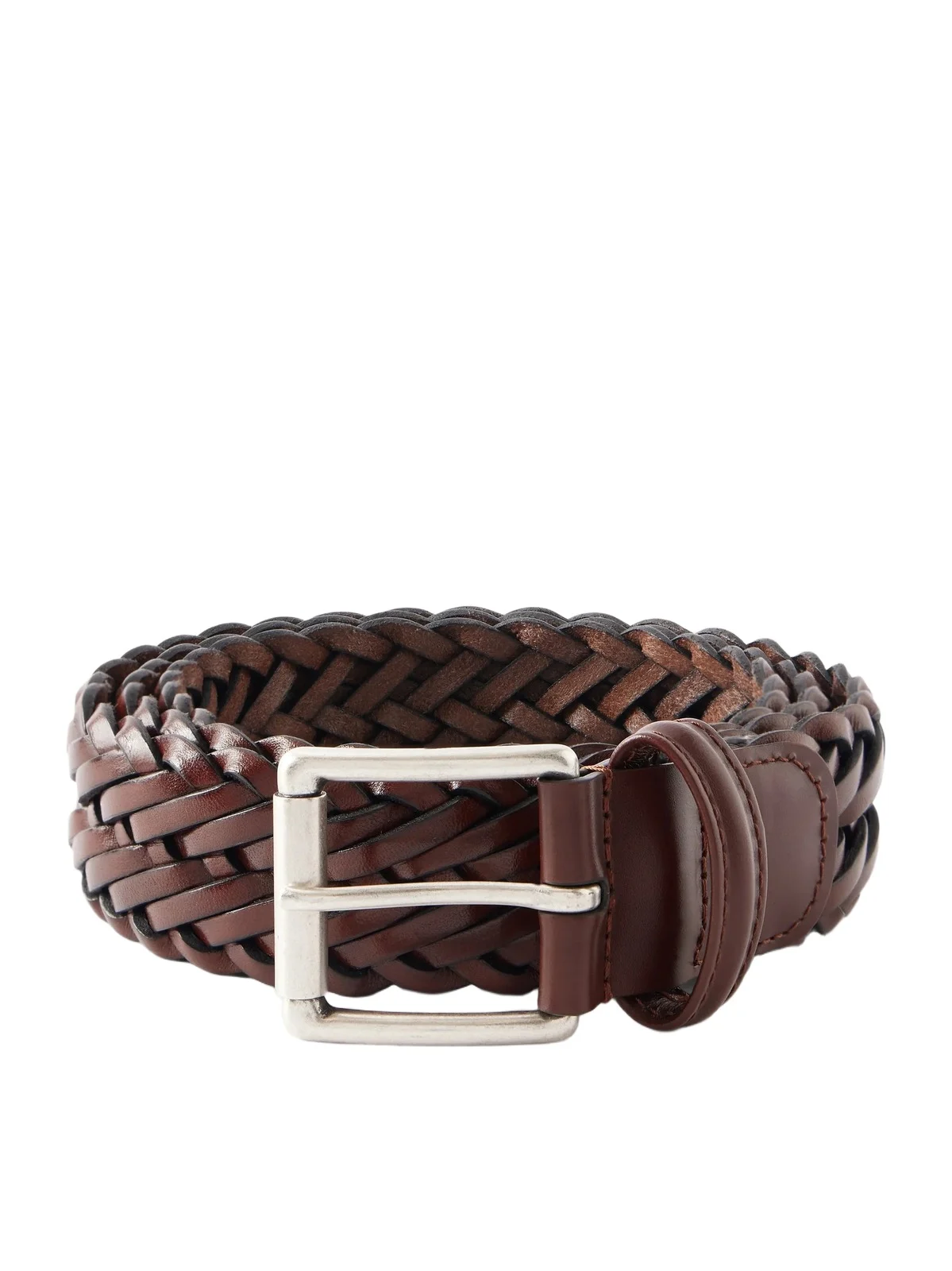 3.5cm Woven Leather Belt - Men 3.5cm Woven Leather Belt - Men
