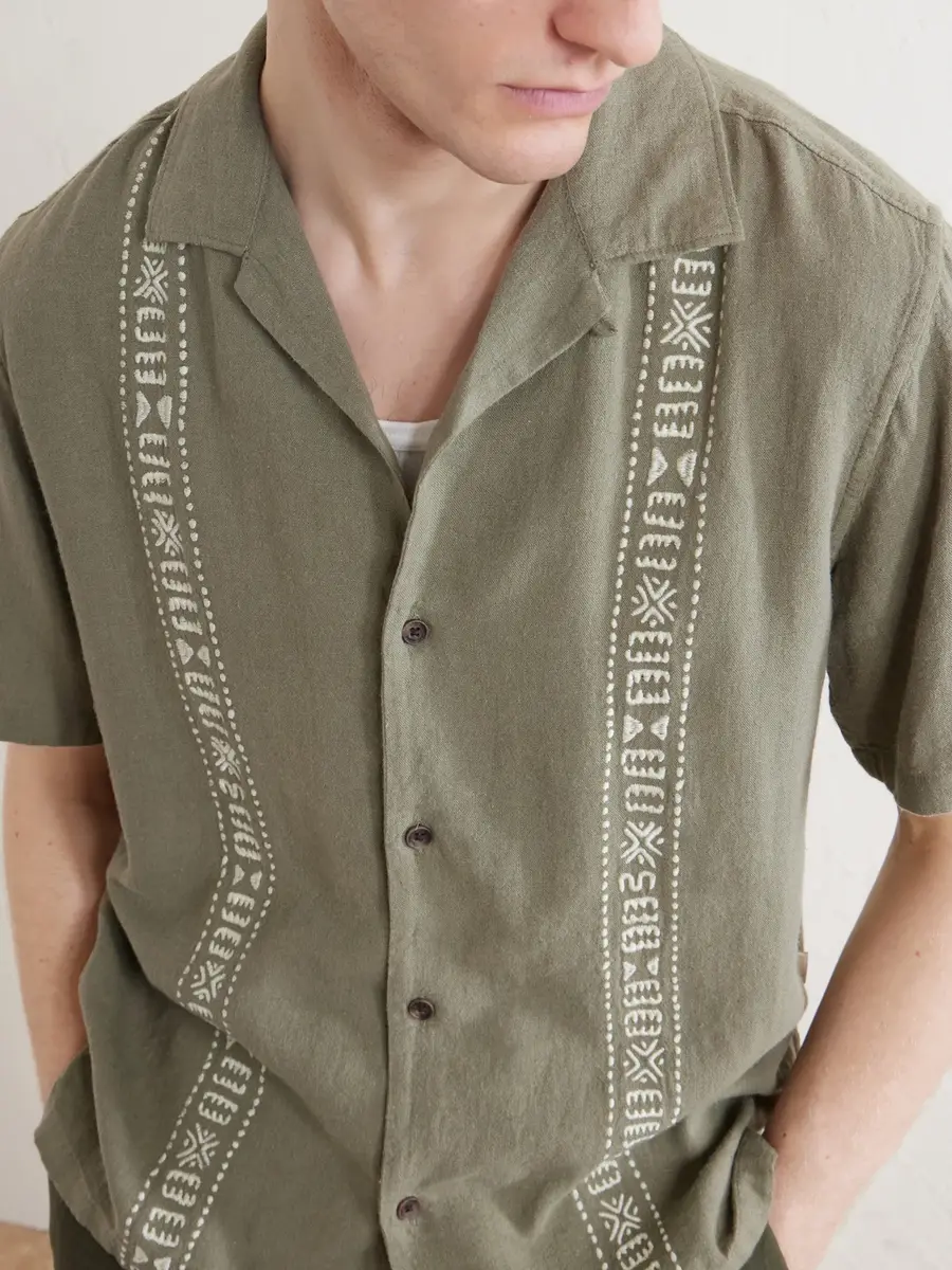 Aimé Leon Dore Embroidered Linen-Blend Shirt - Men | Thumbnail 4 Aimé Leon Dore Embroidered Linen-Blend Shirt - Men | Thumbnail 4