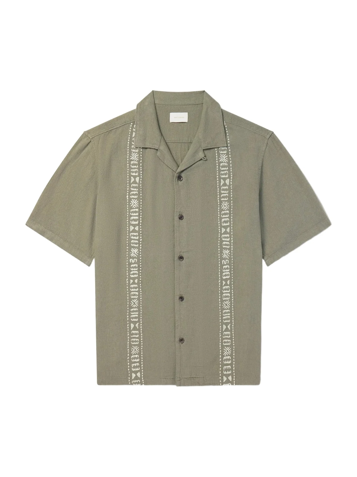 Embroidered Linen-Blend Shirt - Men Embroidered Linen-Blend Shirt - Men