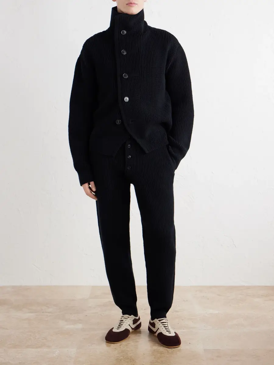 Dries Van Noten Meru Tapered Ribbed Wool Sweatpants - Men | Thumbnail 2 Dries Van Noten Meru Tapered Ribbed Wool Sweatpants - Men | Thumbnail 2