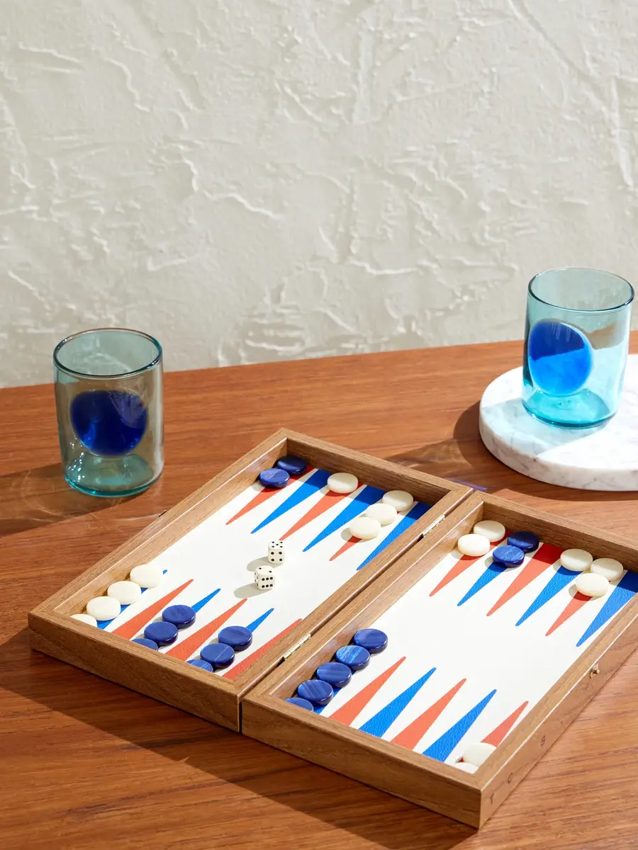 The Conran Shop Milos Wood and Leather Travel Backgammon Set - Men | Thumbnail 2 The Conran Shop Milos Wood and Leather Travel Backgammon Set - Men | Thumbnail 2