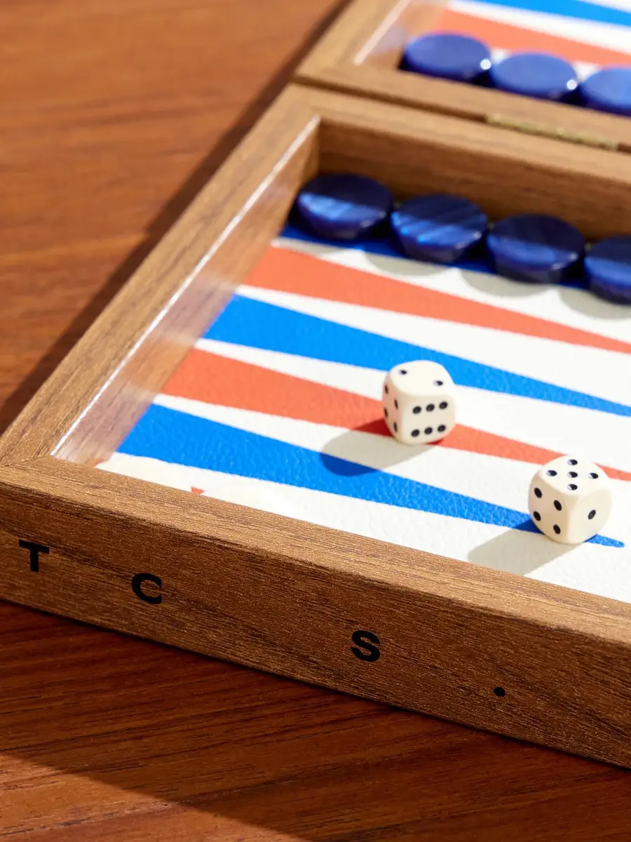 The Conran Shop Milos Wood and Leather Travel Backgammon Set - Men | Thumbnail 3 The Conran Shop Milos Wood and Leather Travel Backgammon Set - Men | Thumbnail 3