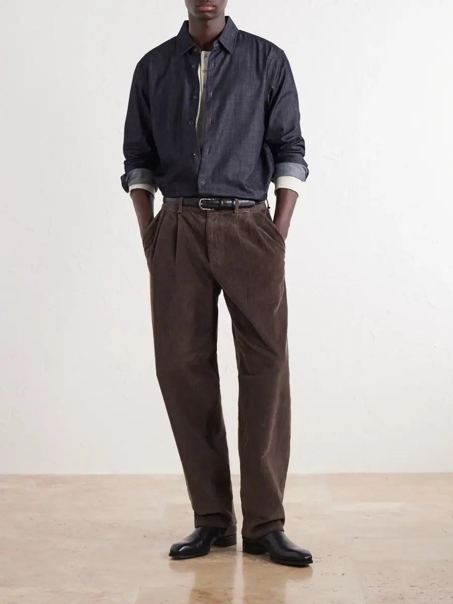 rag & bone Wide-Leg Pleated Cotton-Blend Corduroy Trousers - Men | Thumbnail 2 rag & bone Wide-Leg Pleated Cotton-Blend Corduroy Trousers - Men | Thumbnail 2