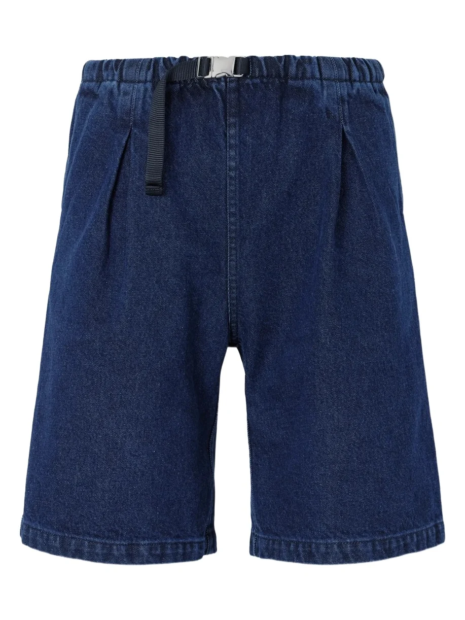Monitaly Wide-Leg Pleated Denim Shorts - Men