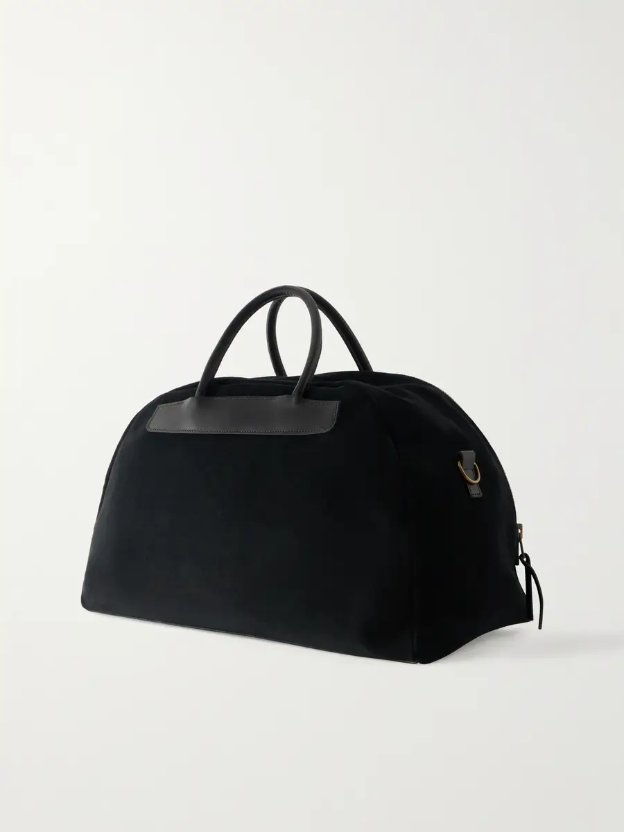 Bleu de Chauffe Sac Voyage Leather-Trimmed Suede Weekend Bag - Men | Thumbnail 3 Bleu de Chauffe Sac Voyage Leather-Trimmed Suede Weekend Bag - Men | Thumbnail 3