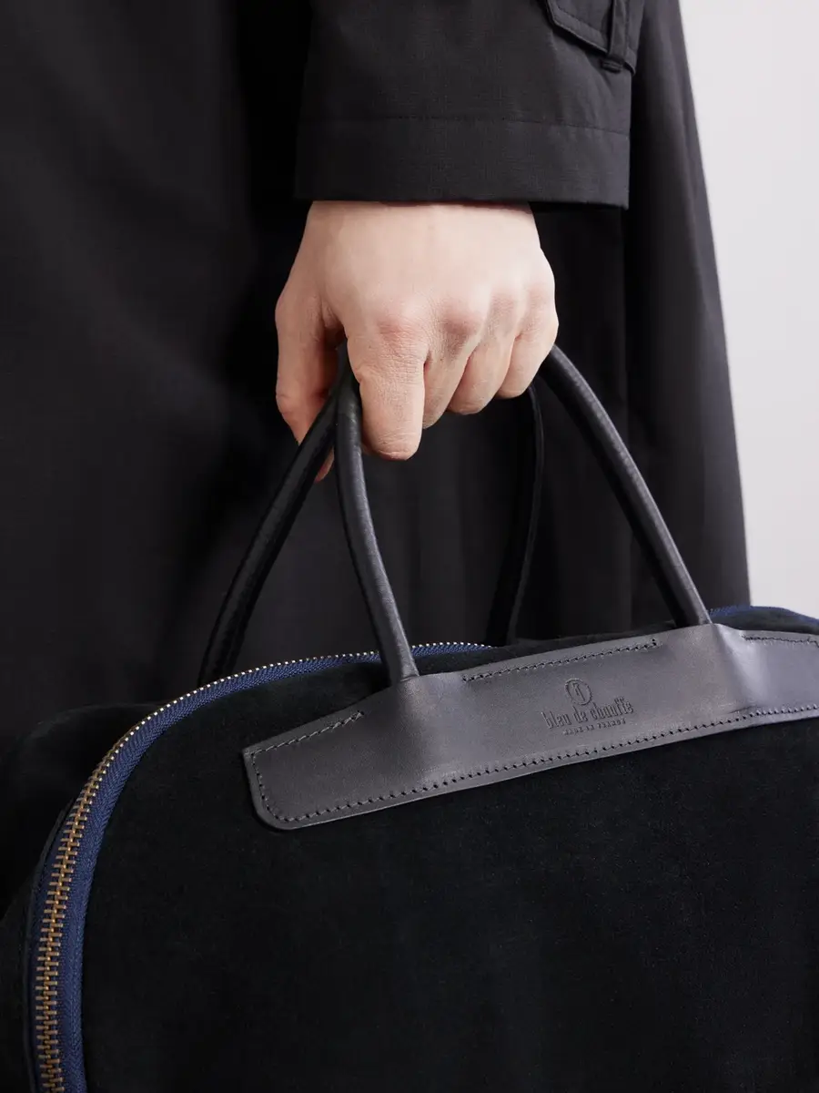 Bleu de Chauffe Sac Voyage Leather-Trimmed Suede Weekend Bag - Men | Thumbnail 4 Bleu de Chauffe Sac Voyage Leather-Trimmed Suede Weekend Bag - Men | Thumbnail 4