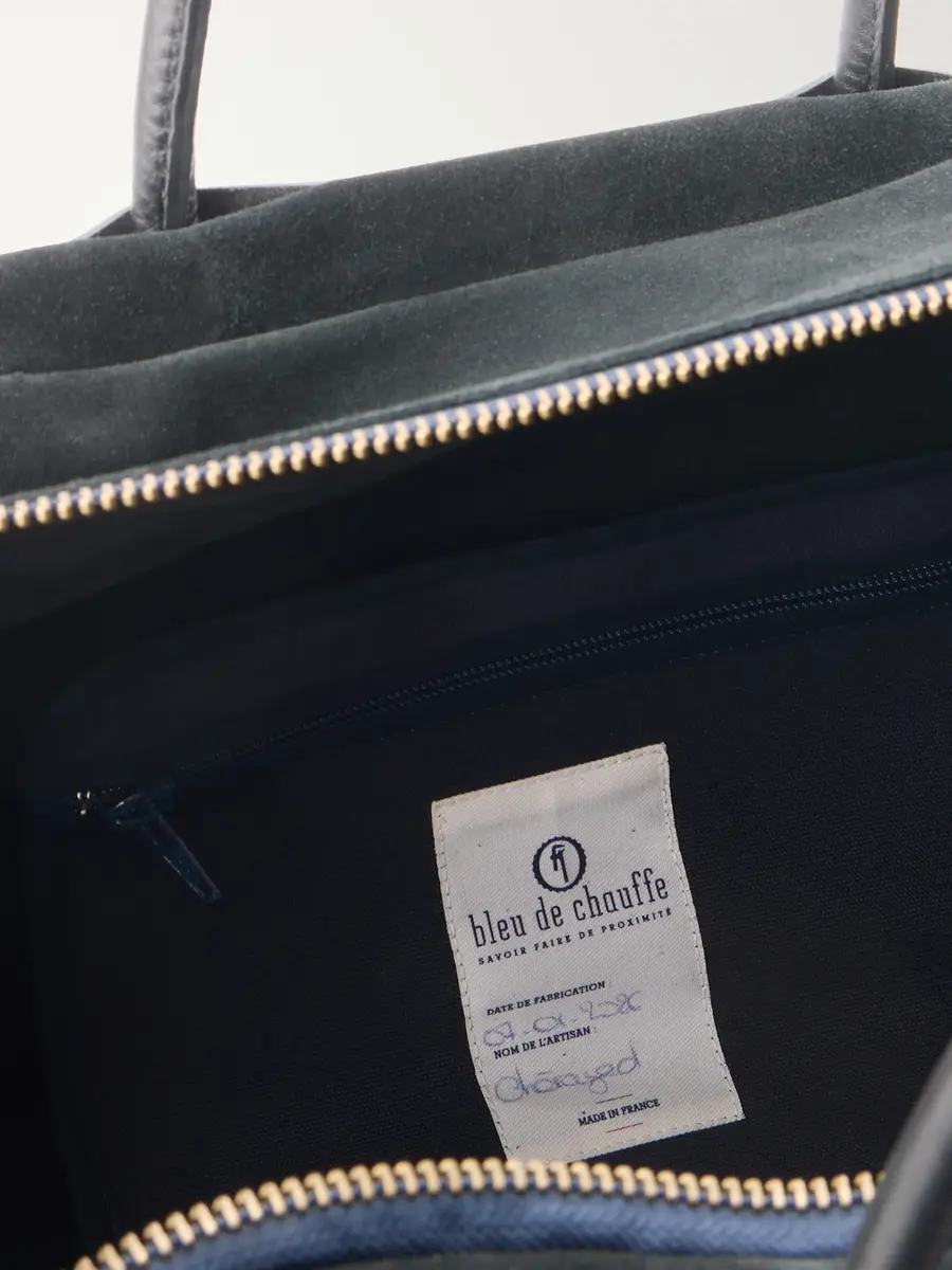 Bleu de Chauffe Sac Voyage Leather-Trimmed Suede Weekend Bag - Men | Thumbnail 5 Bleu de Chauffe Sac Voyage Leather-Trimmed Suede Weekend Bag - Men | Thumbnail 5