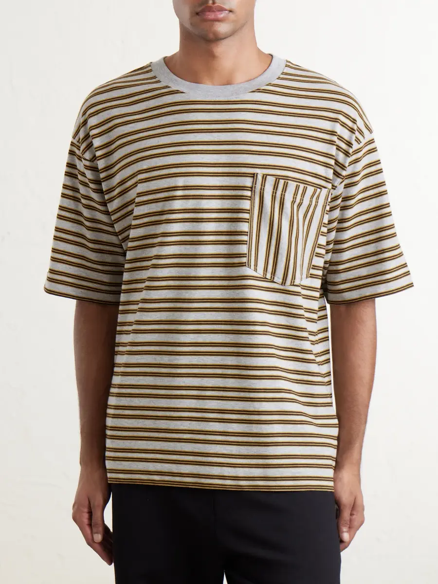 Dries Van Noten Striped Cotton-Jersey T-Shirt - Men | Thumbnail 3