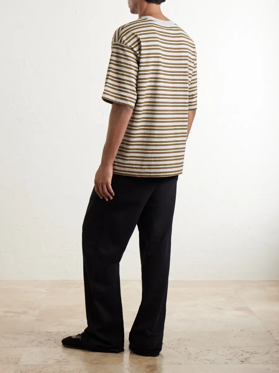 Dries Van Noten Striped Cotton-Jersey T-Shirt - Men | Thumbnail 4