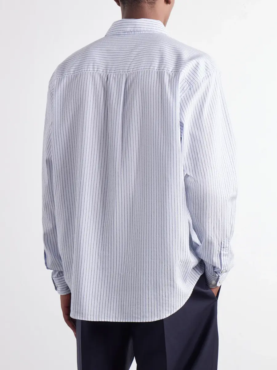 mfpen Distant Striped Cotton-Poplin Shirt - Men | Thumbnail 4