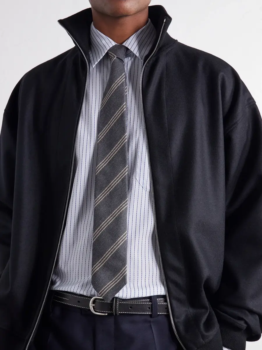 mfpen Distant Striped Cotton-Poplin Shirt - Men | Thumbnail 5