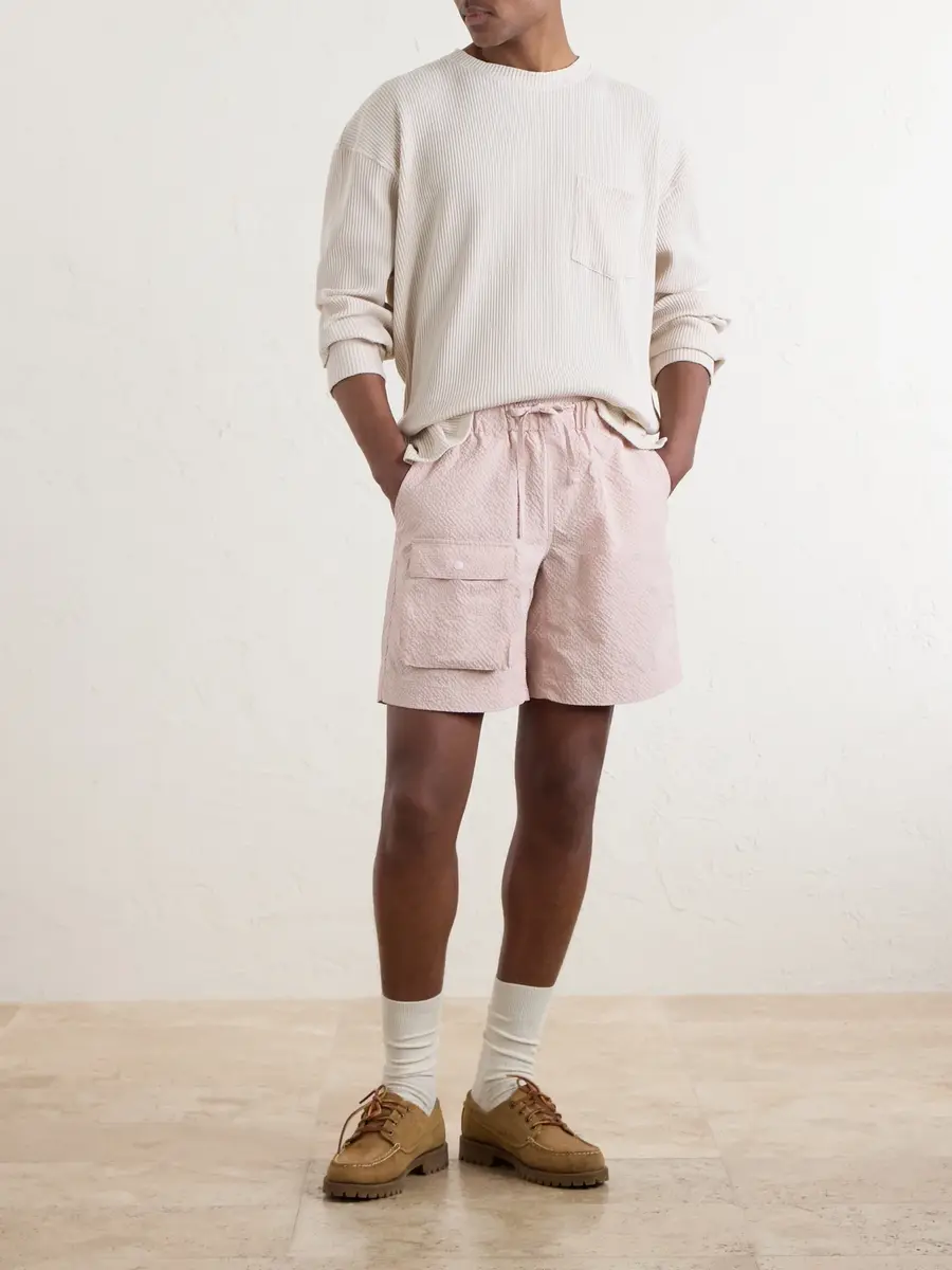FrizmWORKS Oversized Waffle-Knit Cotton-Blend T-Shirt - Men | Thumbnail 2