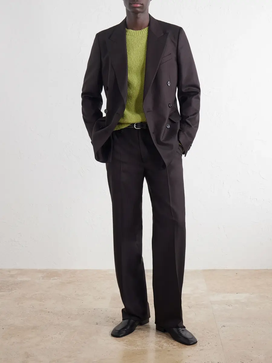 Dries Van Noten Double-Breasted Herringbone Wool Blazer - Men | Thumbnail 2 Dries Van Noten Double-Breasted Herringbone Wool Blazer - Men | Thumbnail 2