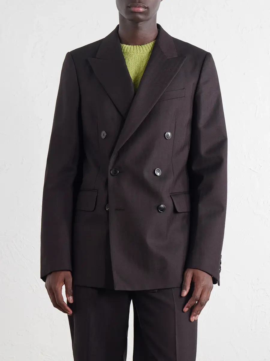 Dries Van Noten Double-Breasted Herringbone Wool Blazer - Men | Thumbnail 3 Dries Van Noten Double-Breasted Herringbone Wool Blazer - Men | Thumbnail 3