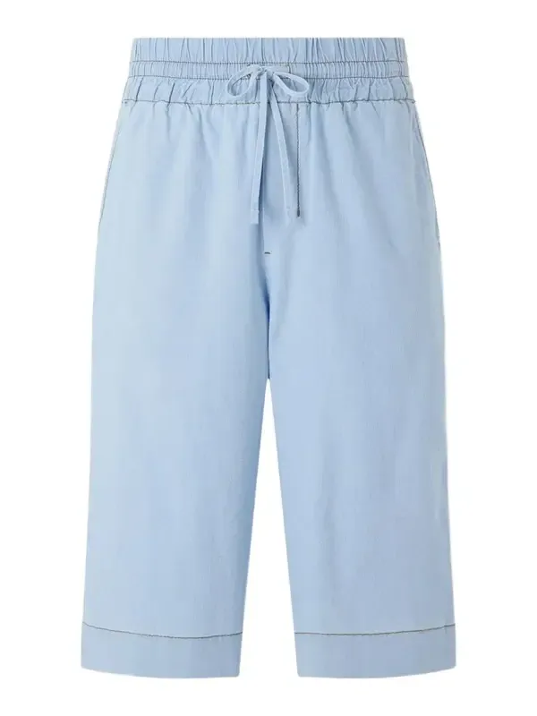 Straight-Leg Logo-Embroidred Cotton-Chambray Shorts - Men Straight-Leg Logo-Embroidred Cotton-Chambray Shorts - Men