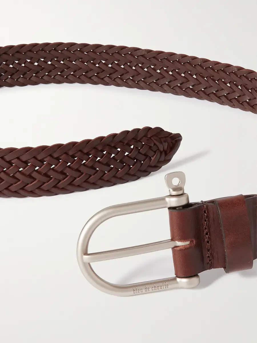 Bleu de Chauffe 3.5cm Woven Leather Belt - Men | Thumbnail 3 Bleu de Chauffe 3.5cm Woven Leather Belt - Men | Thumbnail 3