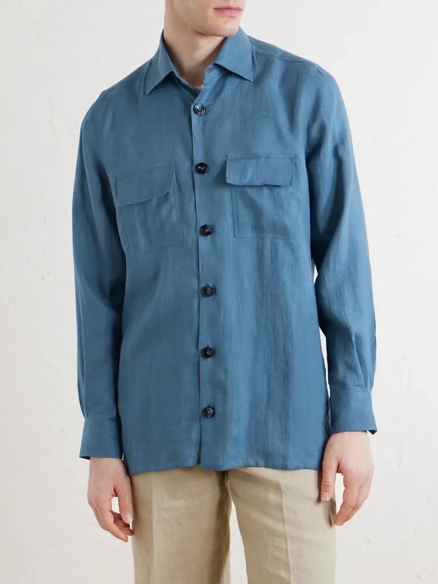Kiton Linen Shirt - Men | Thumbnail 3