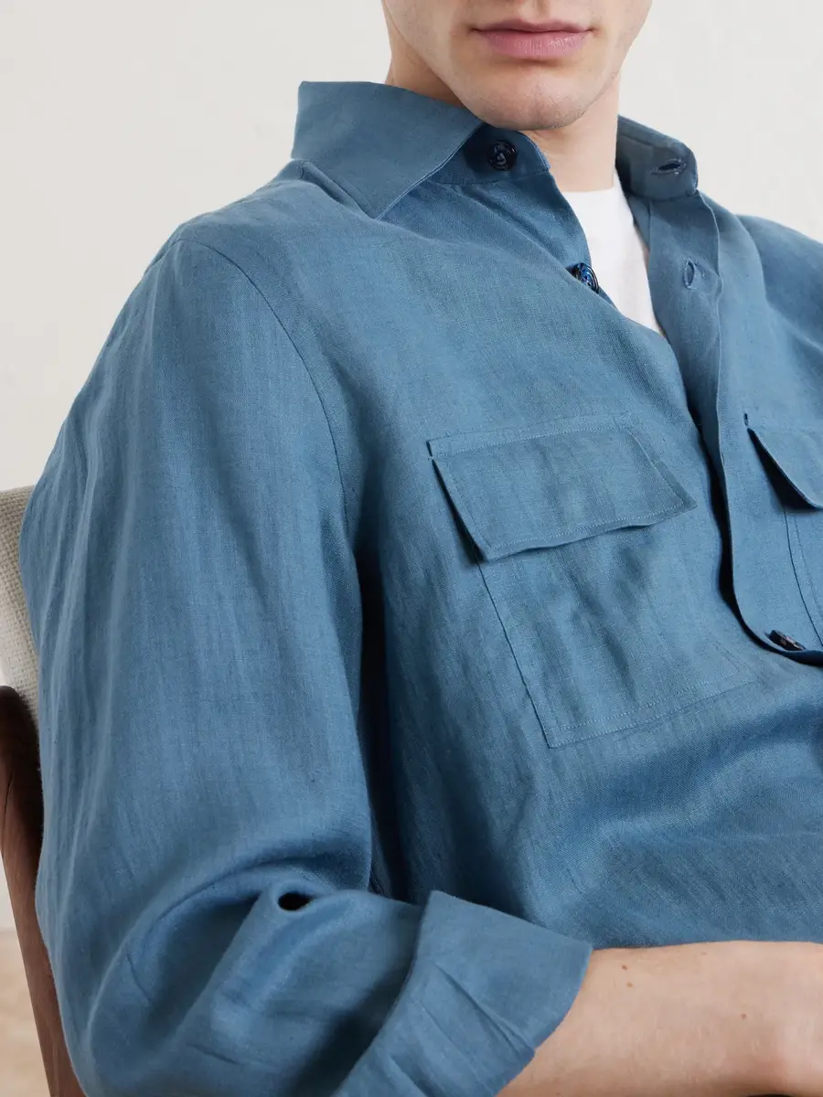 Kiton Linen Shirt - Men | Thumbnail 5