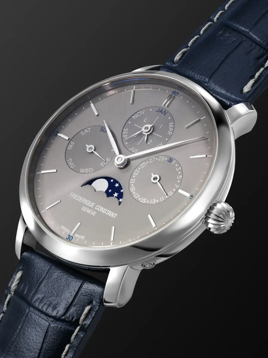 Frederique Constant Slimline Automatic Perpetual Calendar Moon-Phase Stainless Steel Watch, Ref. FC-775G4S6 - Men | Thumbnail 3 Frederique Constant Slimline Automatic Perpetual Calendar Moon-Phase Stainless Steel Watch, Ref. FC-775G4S6 - Men | Thumbnail 3