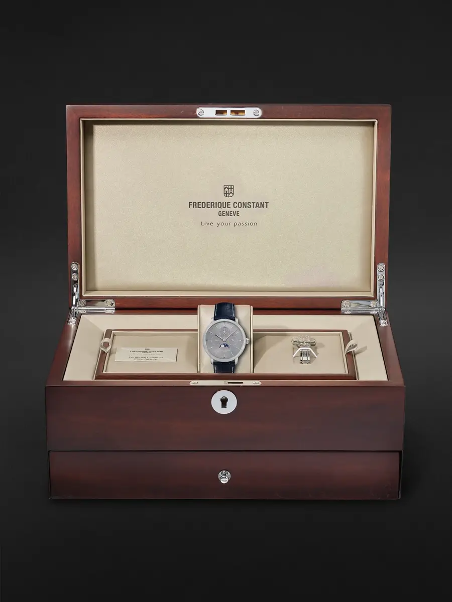 Frederique Constant Slimline Automatic Perpetual Calendar Moon-Phase Stainless Steel Watch, Ref. FC-775G4S6 - Men | Thumbnail 5 Frederique Constant Slimline Automatic Perpetual Calendar Moon-Phase Stainless Steel Watch, Ref. FC-775G4S6 - Men | Thumbnail 5