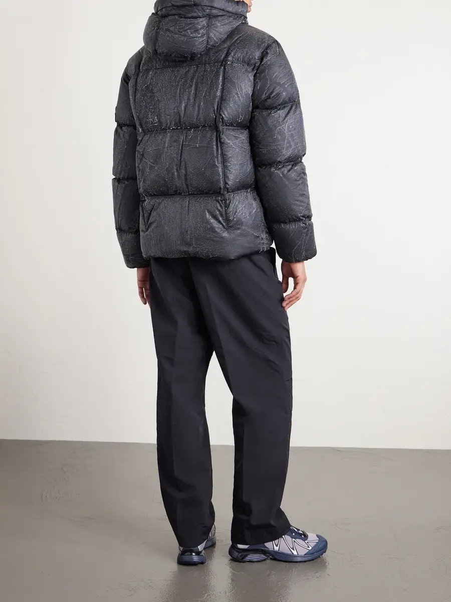 Stone Island Reflective Quilted Recycled-Nylon Tela Hooded Down Jacket - Men | Thumbnail 4