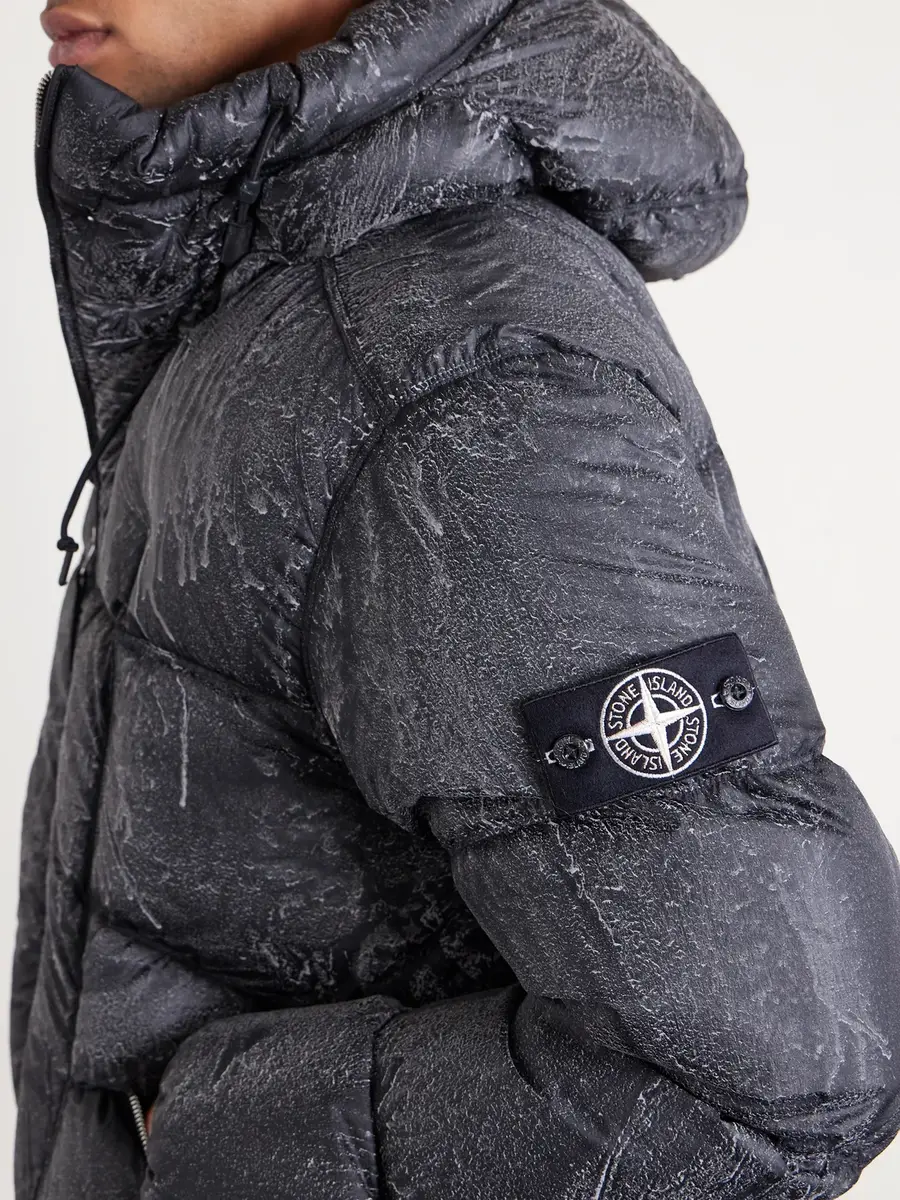 Stone Island Reflective Quilted Recycled-Nylon Tela Hooded Down Jacket - Men | Thumbnail 5
