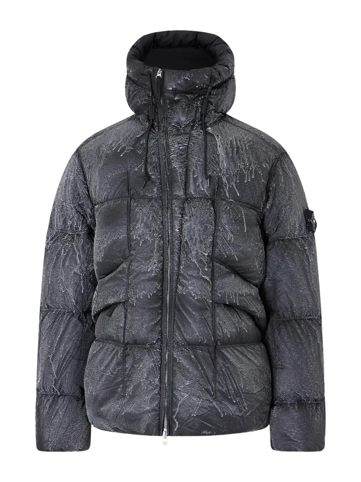 Reflective Quilted Recycled-Nylon Tela Hooded Down Jacket - Men Reflective Quilted Recycled-Nylon Tela Hooded Down Jacket - Men