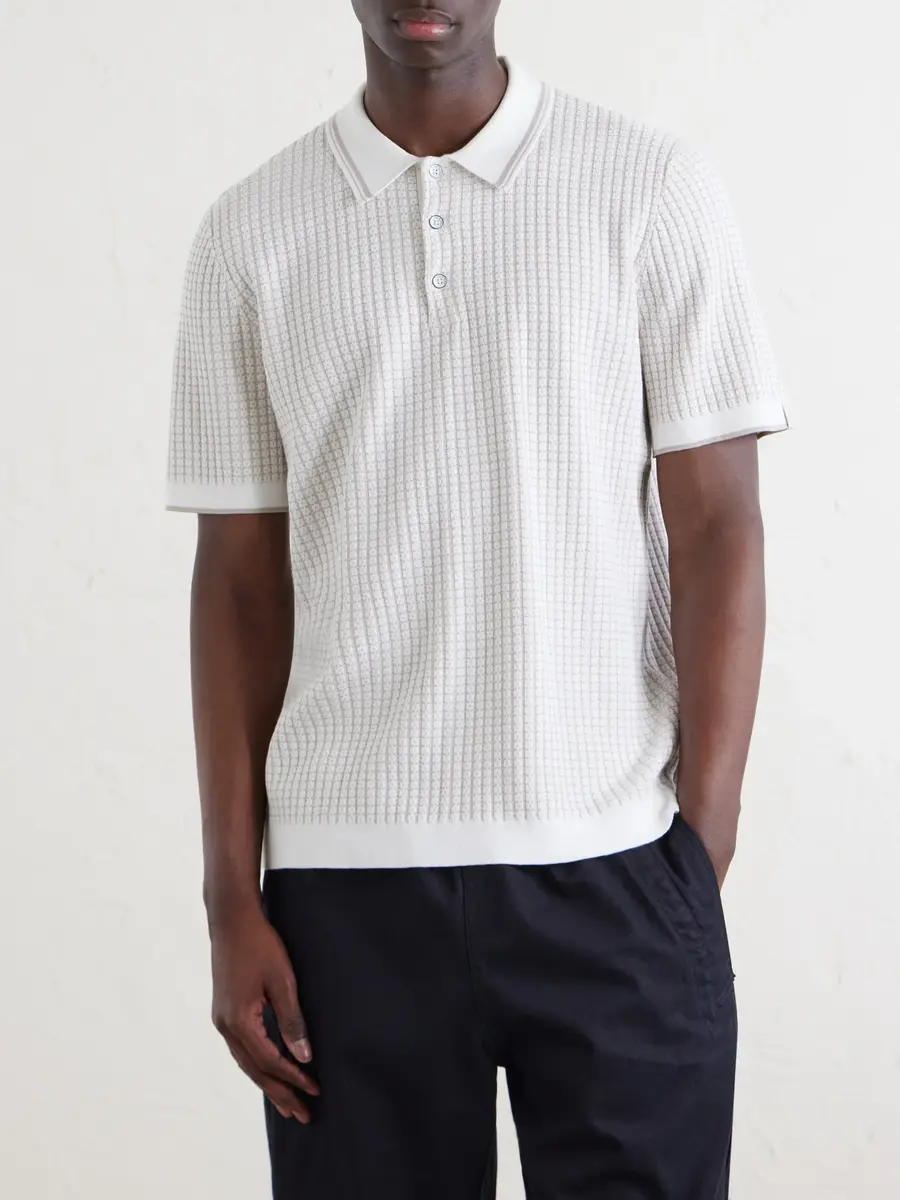 rag & bone Harvey Ribbed Cotton-Blend Polo Shirt - Men | Thumbnail 3 rag & bone Harvey Ribbed Cotton-Blend Polo Shirt - Men | Thumbnail 3