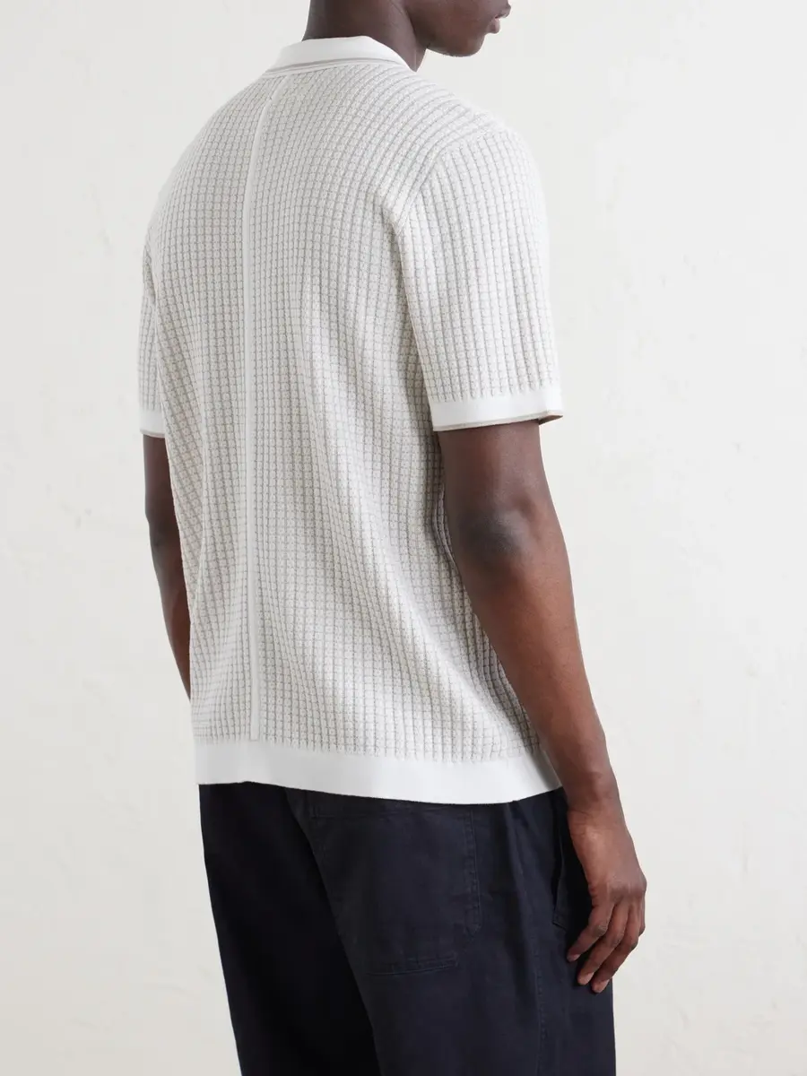 rag & bone Harvey Ribbed Cotton-Blend Polo Shirt - Men | Thumbnail 4 rag & bone Harvey Ribbed Cotton-Blend Polo Shirt - Men | Thumbnail 4