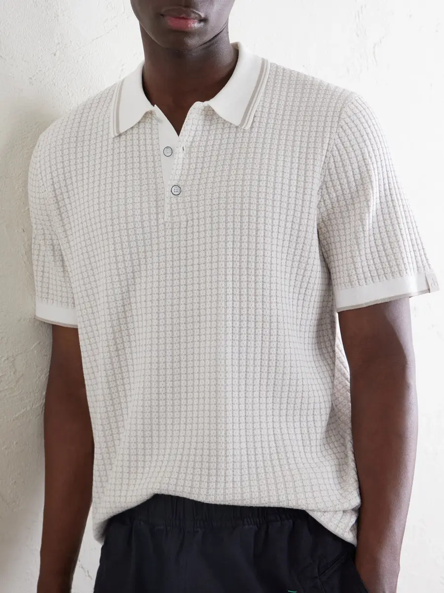 rag & bone Harvey Ribbed Cotton-Blend Polo Shirt - Men | Thumbnail 5 rag & bone Harvey Ribbed Cotton-Blend Polo Shirt - Men | Thumbnail 5