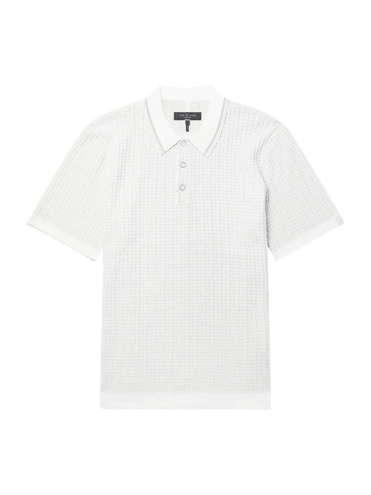 Harvey Ribbed Cotton-Blend Polo Shirt - Men Harvey Ribbed Cotton-Blend Polo Shirt - Men