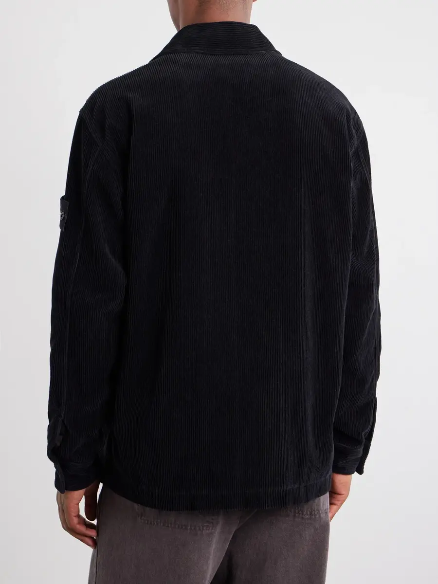 Stone Island Logo-Appliquéd Garment-Dyed Organic Cotton-Corduroy 880 Shirt - Men | Thumbnail 4 Stone Island Logo-Appliquéd Garment-Dyed Organic Cotton-Corduroy 880 Shirt - Men | Thumbnail 4