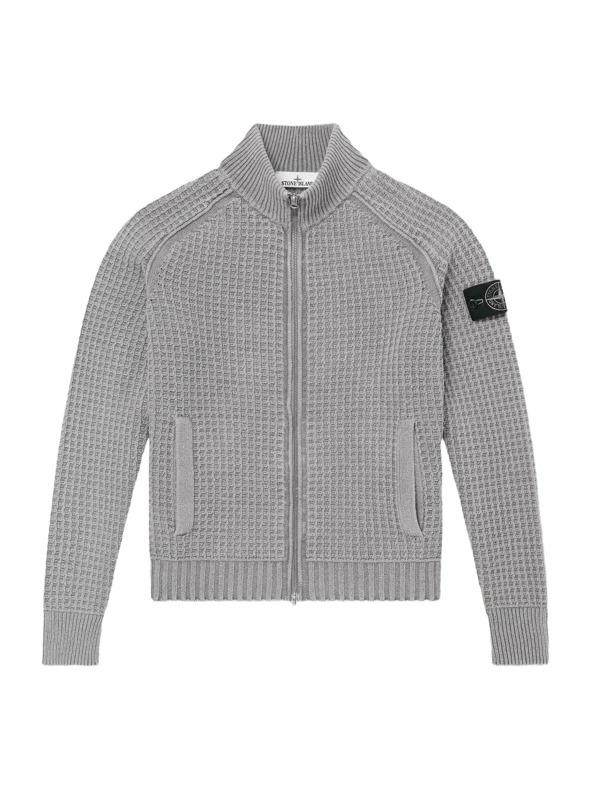 Mineral-Dyed Regenerated Cotton Zip-Up Sweater - Men