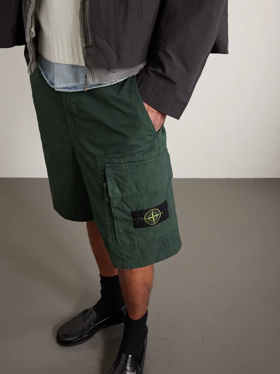 Stone Island Straight-Leg Organic Cotton-Canvas Cargo Shorts - Men | Thumbnail 6 Stone Island Straight-Leg Organic Cotton-Canvas Cargo Shorts - Men | Thumbnail 6