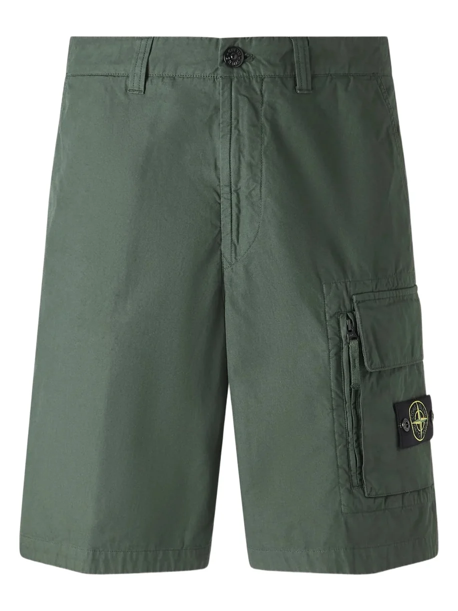 Stone Island Straight-Leg Organic Cotton-Canvas Cargo Shorts - Men