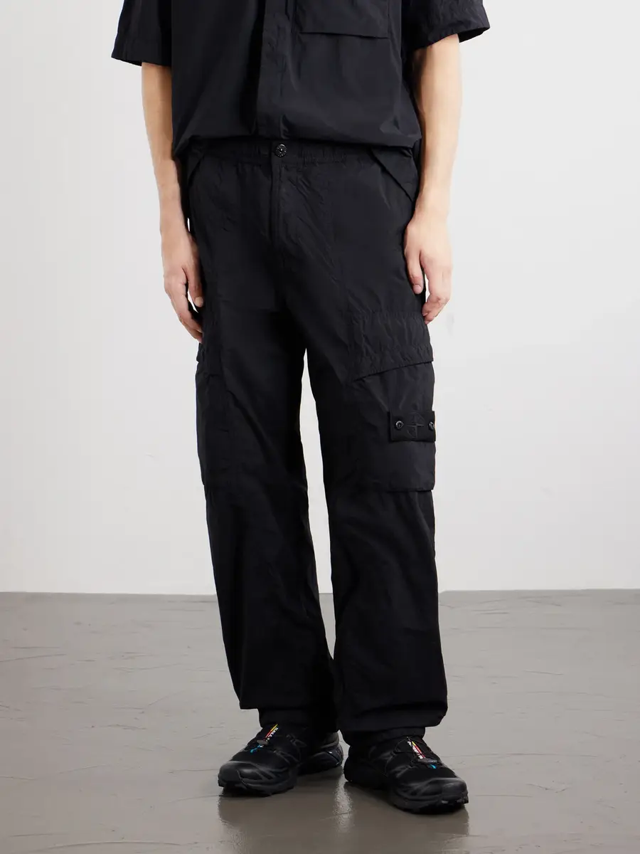 Stone Island STONE ISLAND GHOST Wide-Leg Nylon Smerigliato Trousers - Men | Thumbnail 3 Stone Island STONE ISLAND GHOST Wide-Leg Nylon Smerigliato Trousers - Men | Thumbnail 3