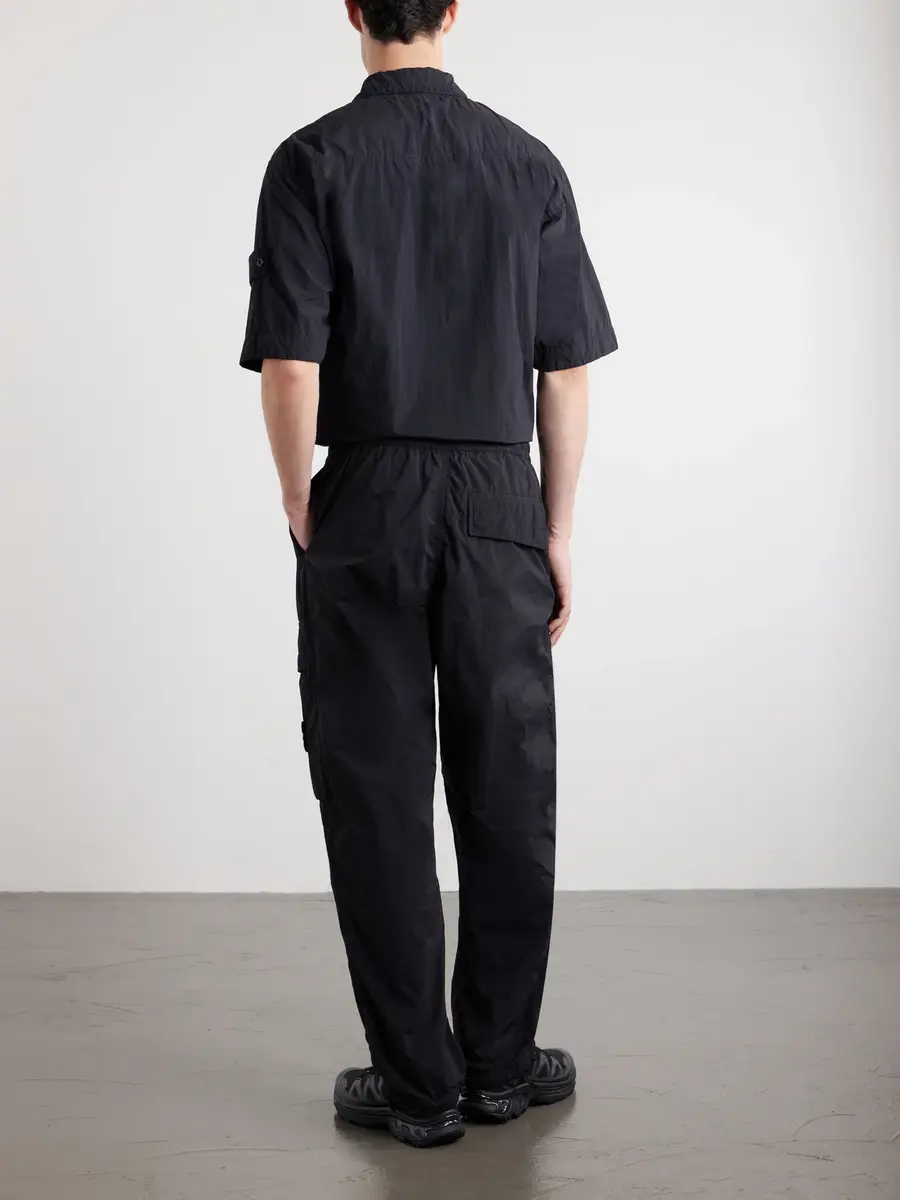 Stone Island STONE ISLAND GHOST Wide-Leg Nylon Smerigliato Trousers - Men | Thumbnail 4 Stone Island STONE ISLAND GHOST Wide-Leg Nylon Smerigliato Trousers - Men | Thumbnail 4