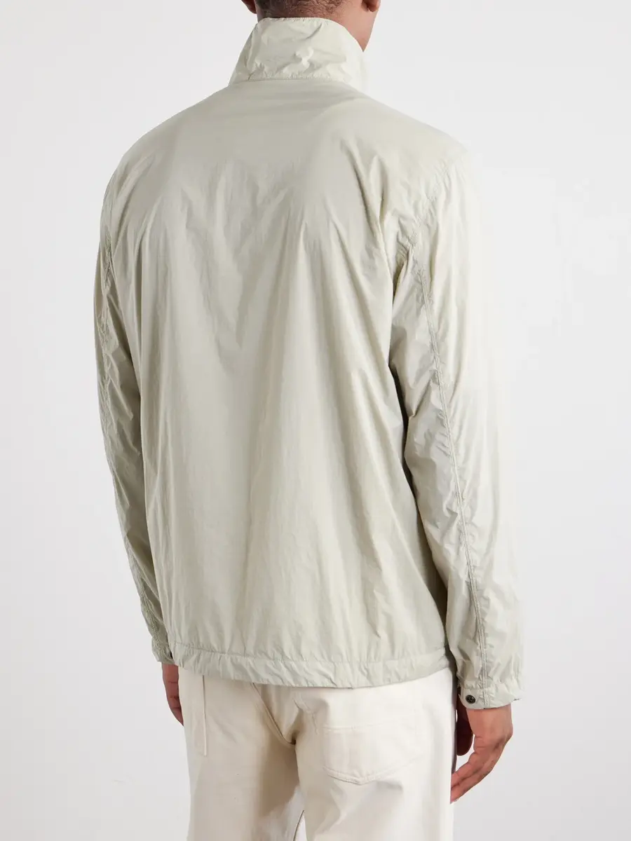 Stone Island Logo-Appliquéd Garment-Dyed Shell Jacket - Men | Thumbnail 4 Stone Island Logo-Appliquéd Garment-Dyed Shell Jacket - Men | Thumbnail 4