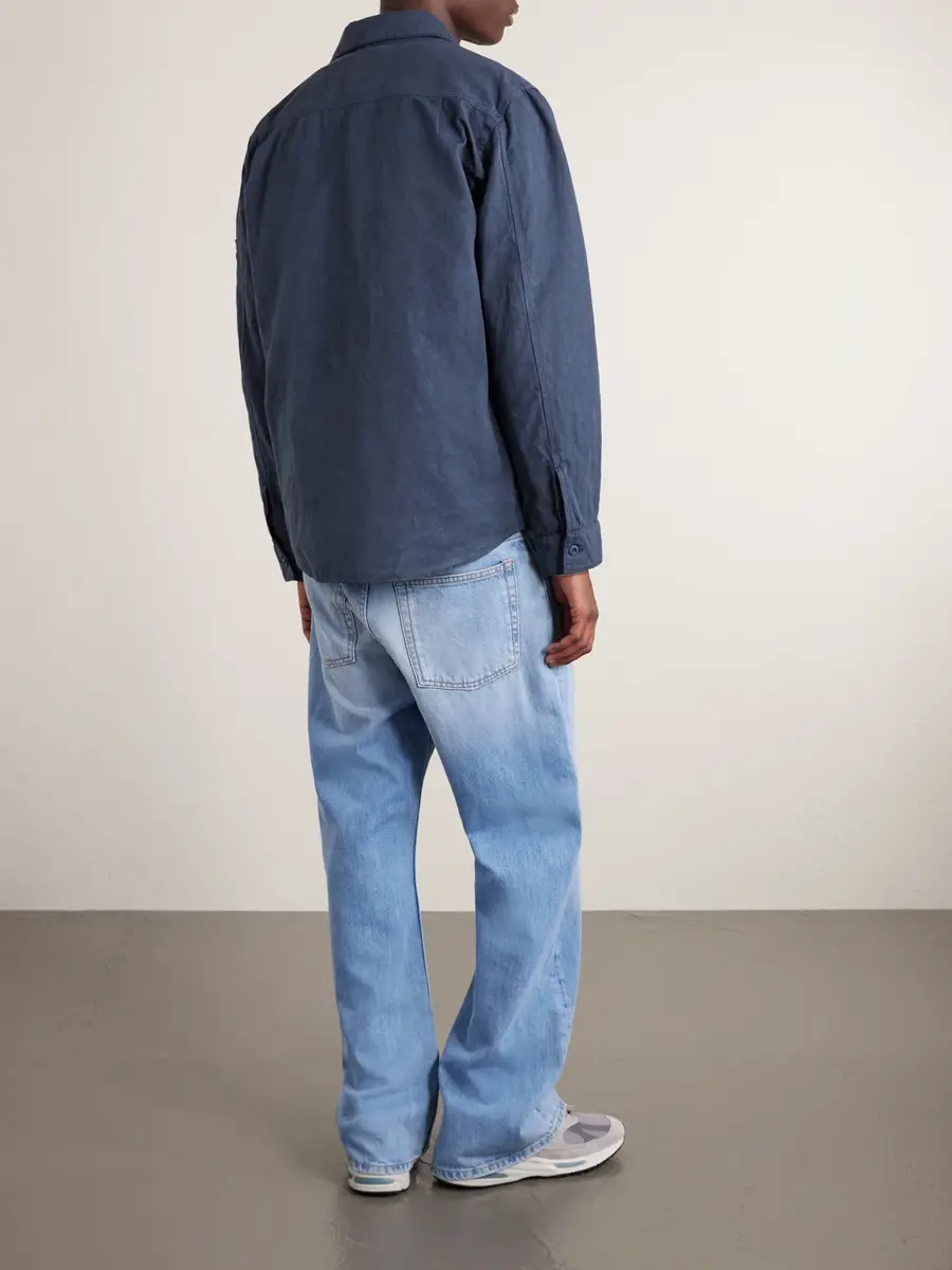 Stone Island GHOST Garment-Dyed Cotton and Linen-Canvas Overshirt - Men | Thumbnail 4 Stone Island GHOST Garment-Dyed Cotton and Linen-Canvas Overshirt - Men | Thumbnail 4